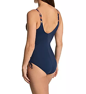 Lake Orta Underwire Twist Front One-Pc Swimsuit French Navy 32D