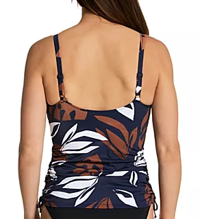 Lake Orta Underwire Twist Front Tankini Swim Top French Navy 32D