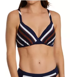 Ocean Cove Underwire Plunge Bikini Swim Top Deep Sea 30D