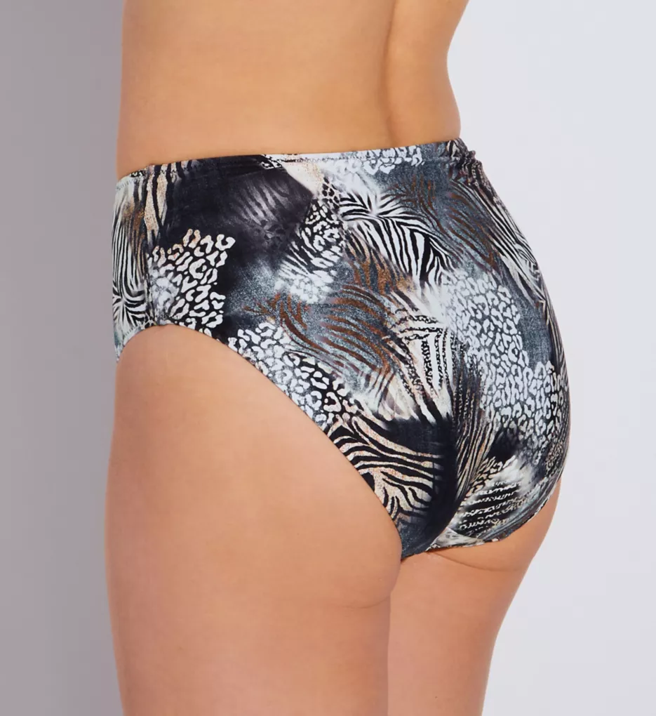 Seraya Sands High Waist Bikini Brief Swim Bottom Monochrome XL