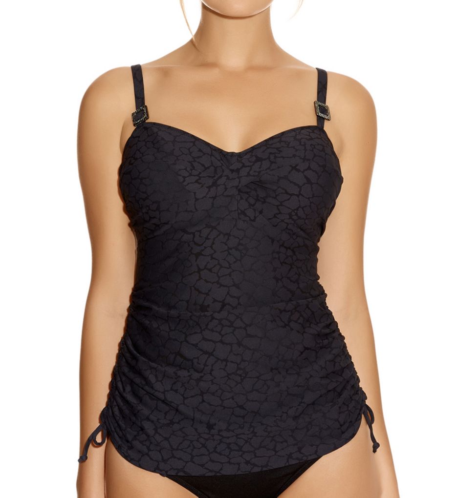 Montreal Twist Front Tankini Swim Top-fs