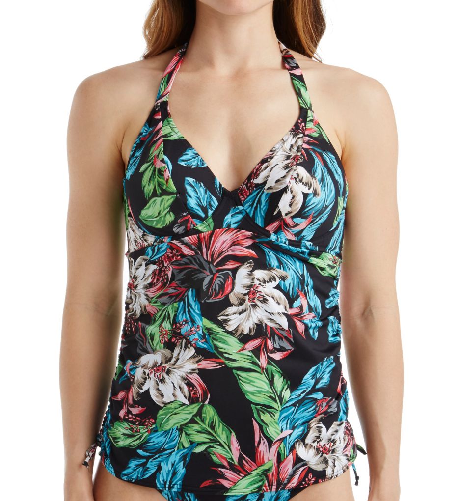 Mahe Underwire Halter Tankini Swim Top-fs