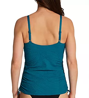 Ottawa Underwire Twist Front Tankini Swim Top Petrol 32D