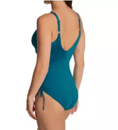 Ottawa Underwire Twist Front One Piece Swimsuit Petrol 34E