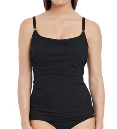 Ottawa Underwire Scoop Neck Tankini Swim Top Black 34DD