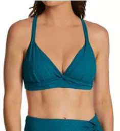 Ottawa Underwire Plunge Bikini Swim Top Petrol 30D