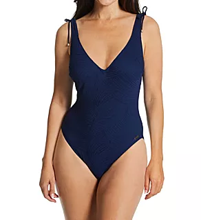Ottawa Underwire Plunge One Piece Swimsuit Ink 38F