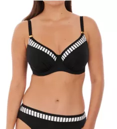 San Remo Underwire Full Cup Bikini Swim Top Black/White 30D