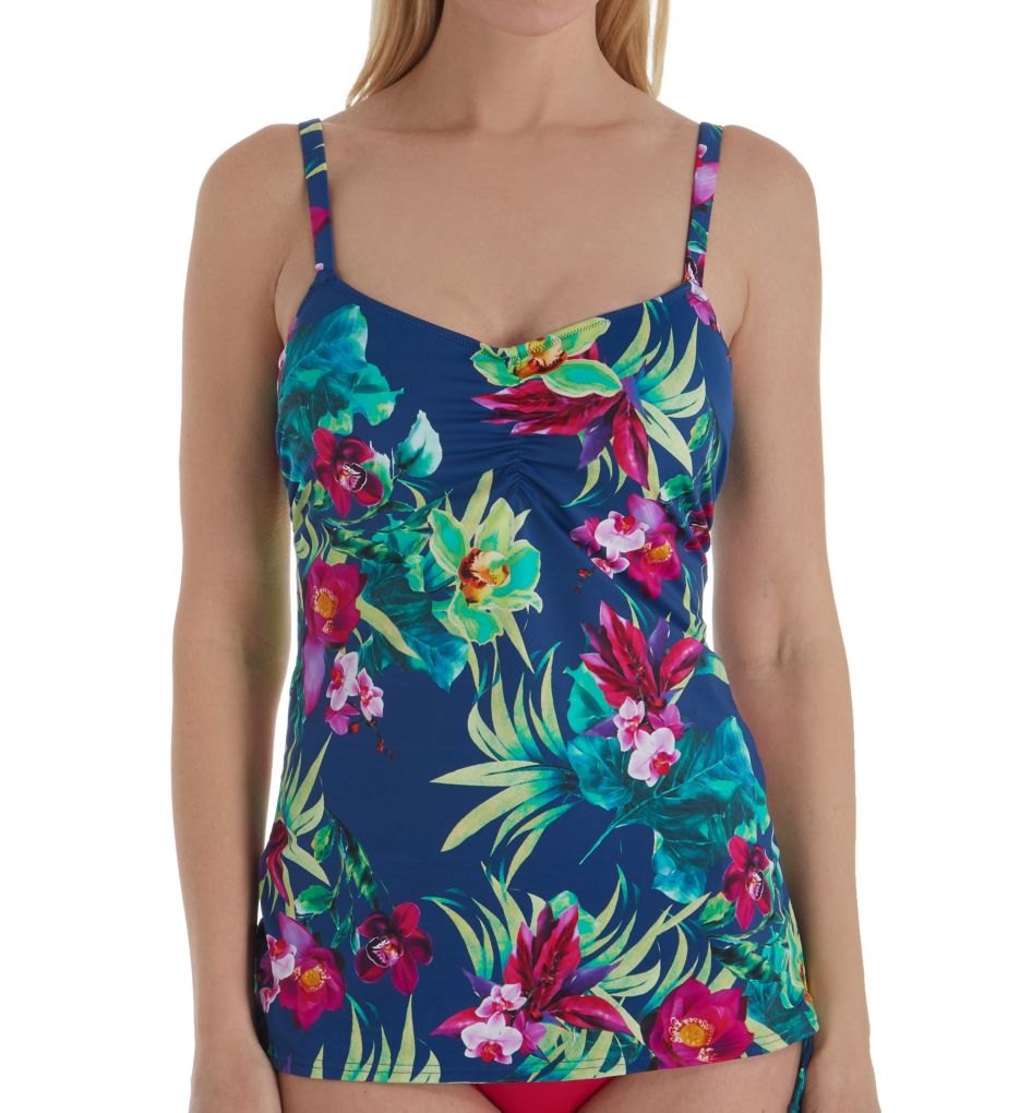 Amalfi Underwire Tankini Adjustable Side Swim Top-fs