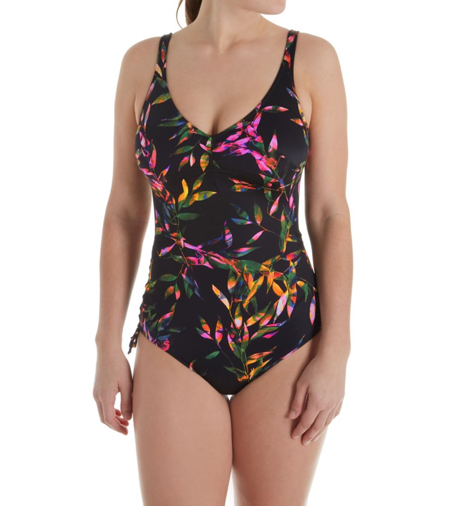 Palawan Underwire V-Neck One Piece Swimsuit-fs