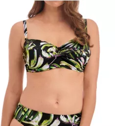 Palm Valley Underwire Bandeau Bikini Swim Top Black 30E