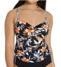 Port Maria Underwire Twist Front Tankini Swim Top