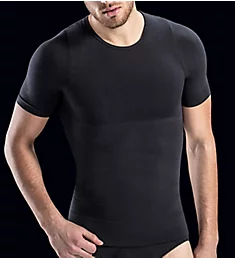 Cotton Short Sleeve Tummy Control Shaping T-Shirt Black M