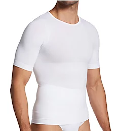 Cotton Short Sleeve Tummy Control Shaping T-Shirt White M