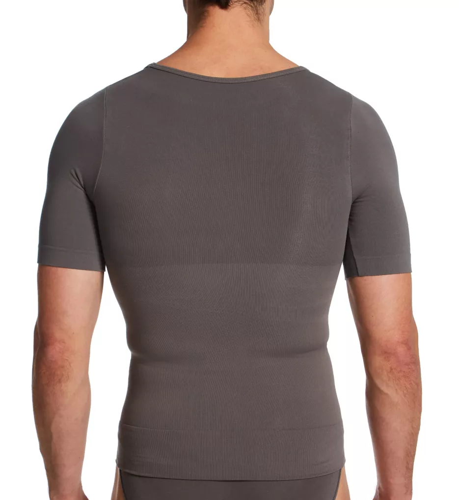 Cotton Short Sleeve Tummy Control Shaping T-Shirt Grey M