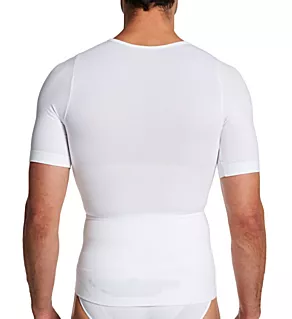 Cotton Short Sleeve Tummy Control Shaping T-Shirt White XL
