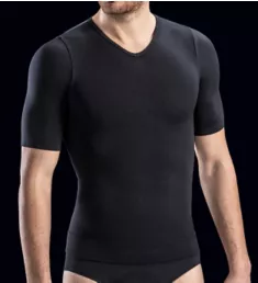 Heat Thermal Firm Control Body Shaping T-Shirt Black L