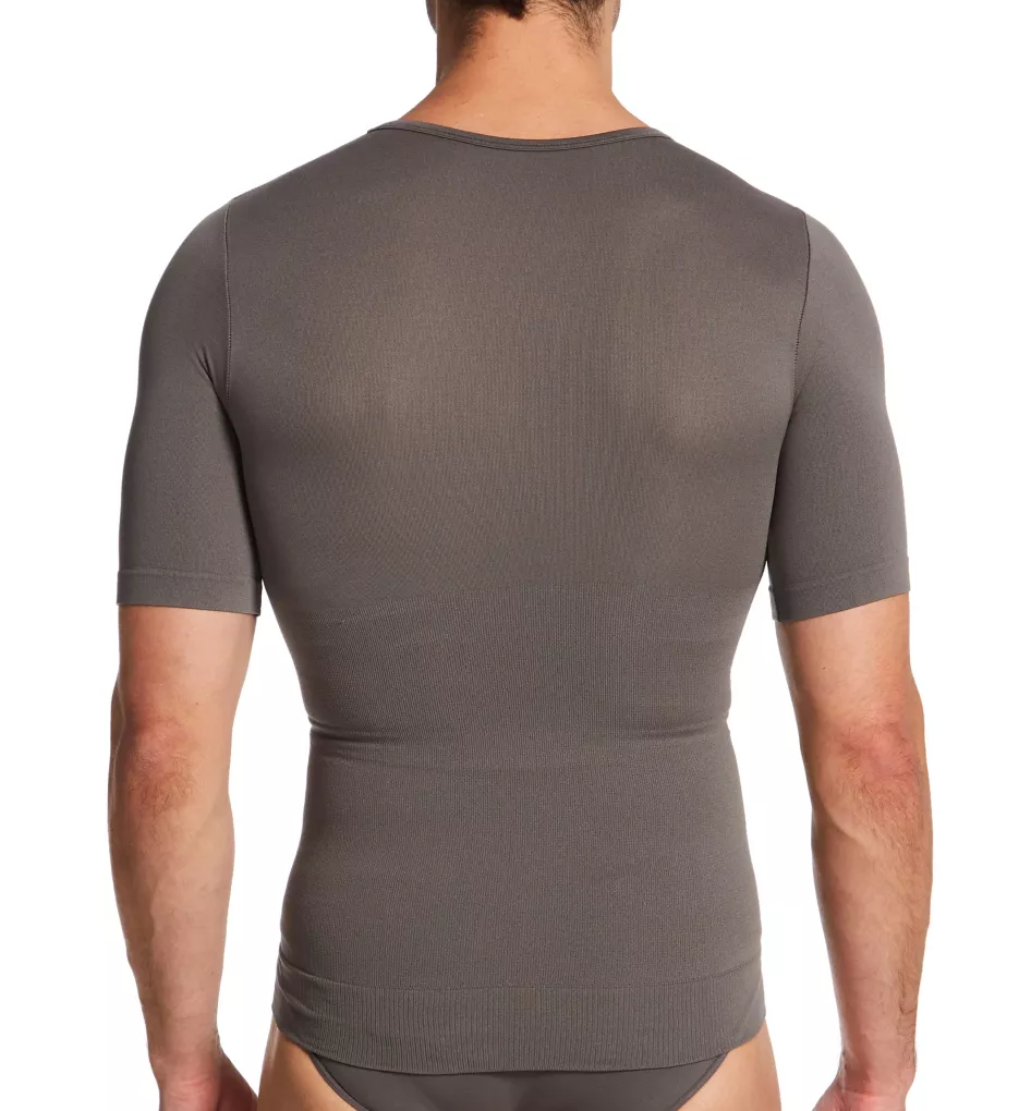 Heat Thermal Firm Control Body Shaping T-Shirt Grey M