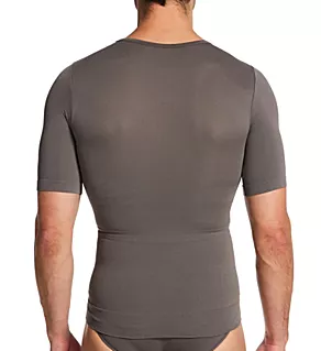 Heat Thermal Firm Control Body Shaping T-Shirt Grey L