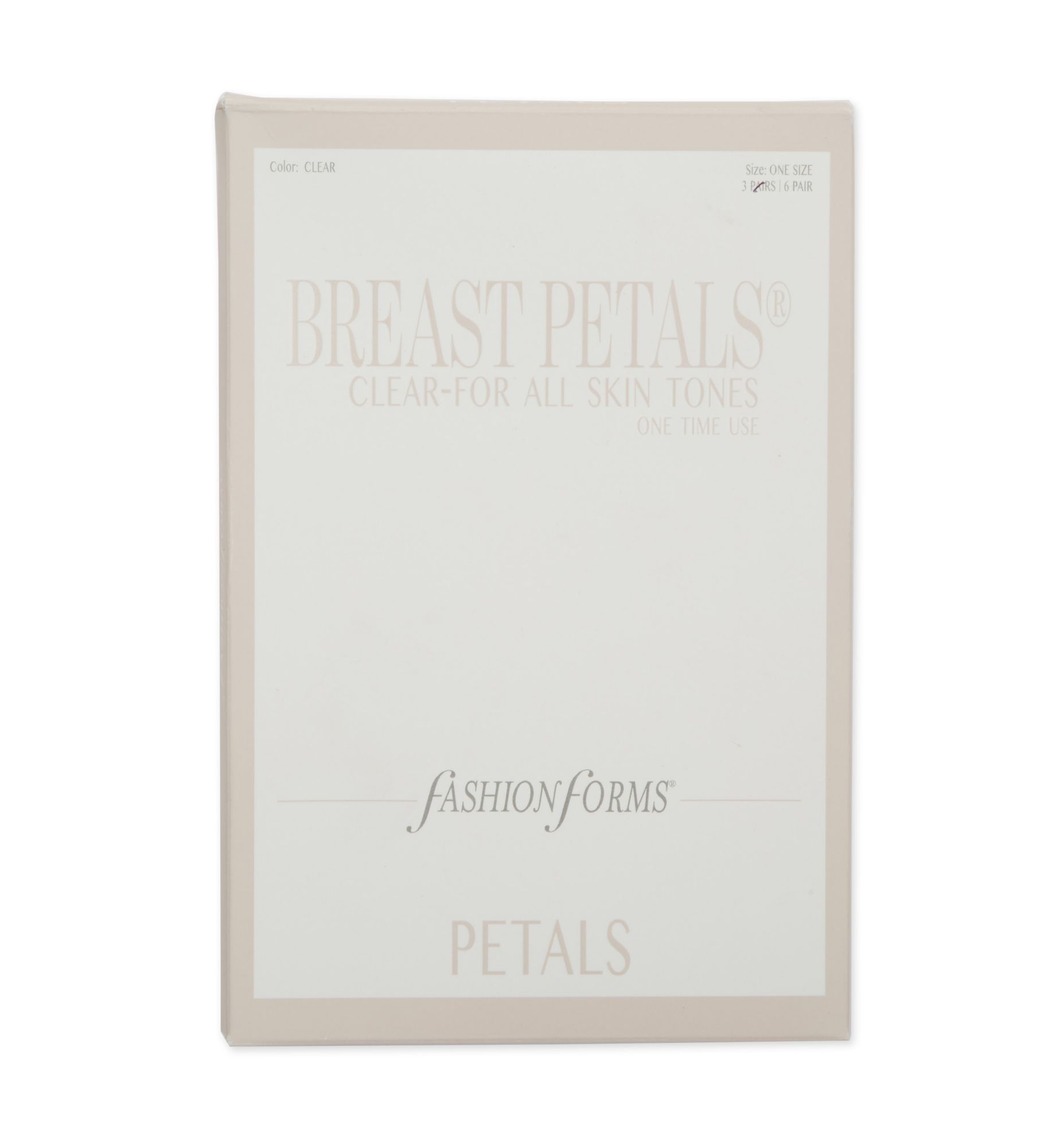 Fashion Forms Clear Breast Petals - 3 Pack Clear O/S  - Image 1