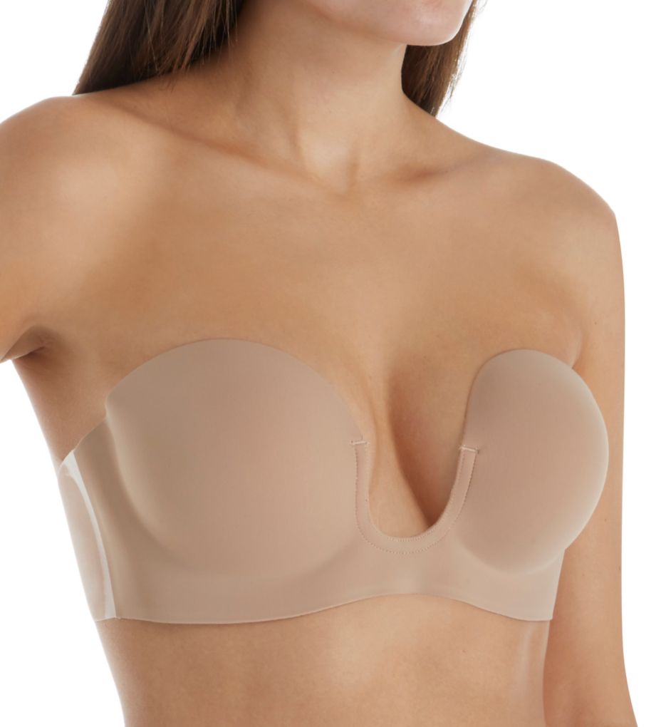 Lingerie Solutions Women's Plunge Backless Strapless Bra Nude