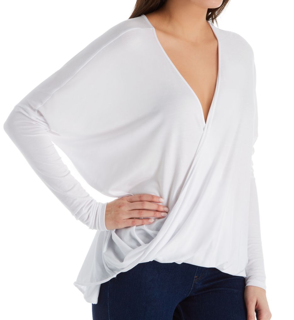 Body Zone Modal Twist Front Long Sleeve Tee-gs