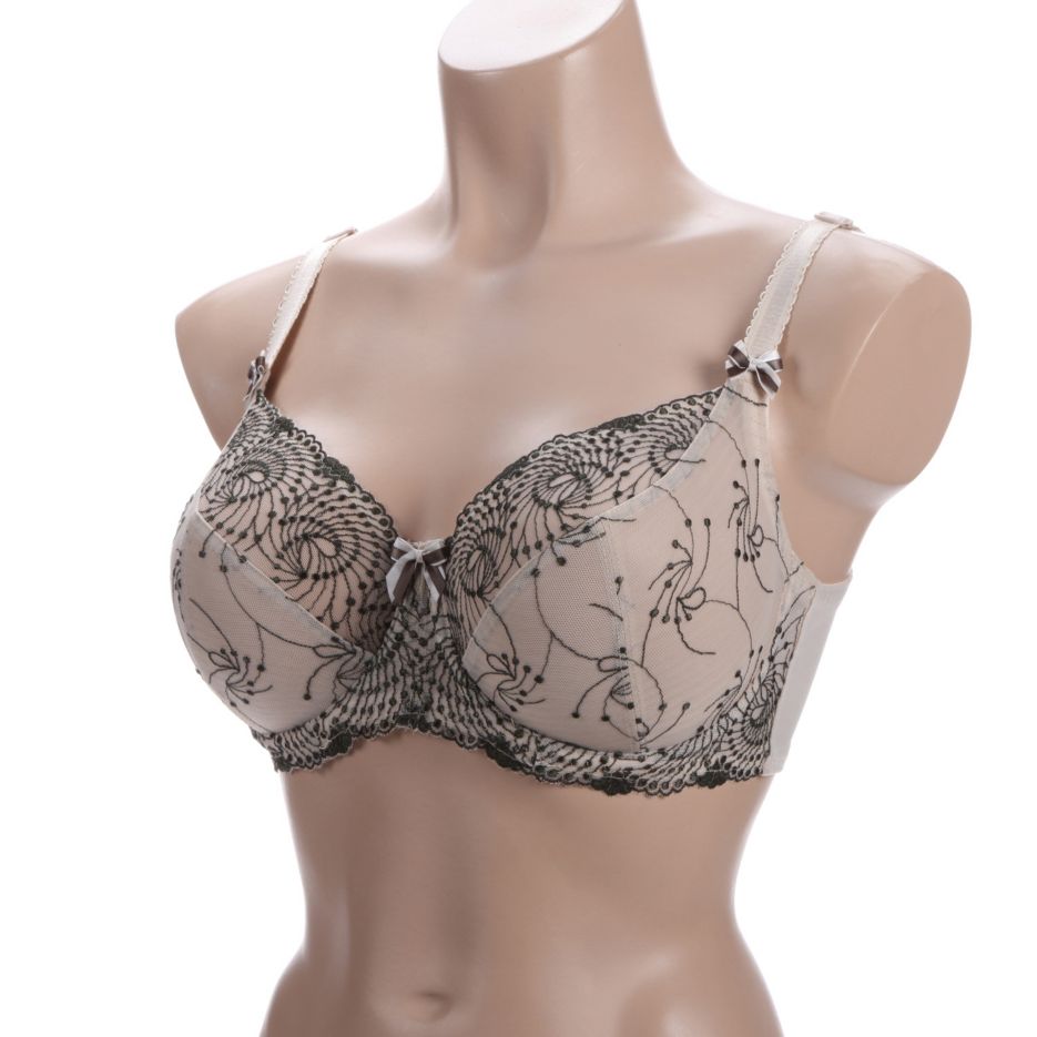 Ava See-Thru Lace Underwire Bra Deep Red 30G by Fit Fully Yours