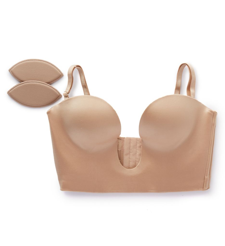 Fine Lines Refined 4 Way Convertible U Plunge Strapless Bustier In Nude