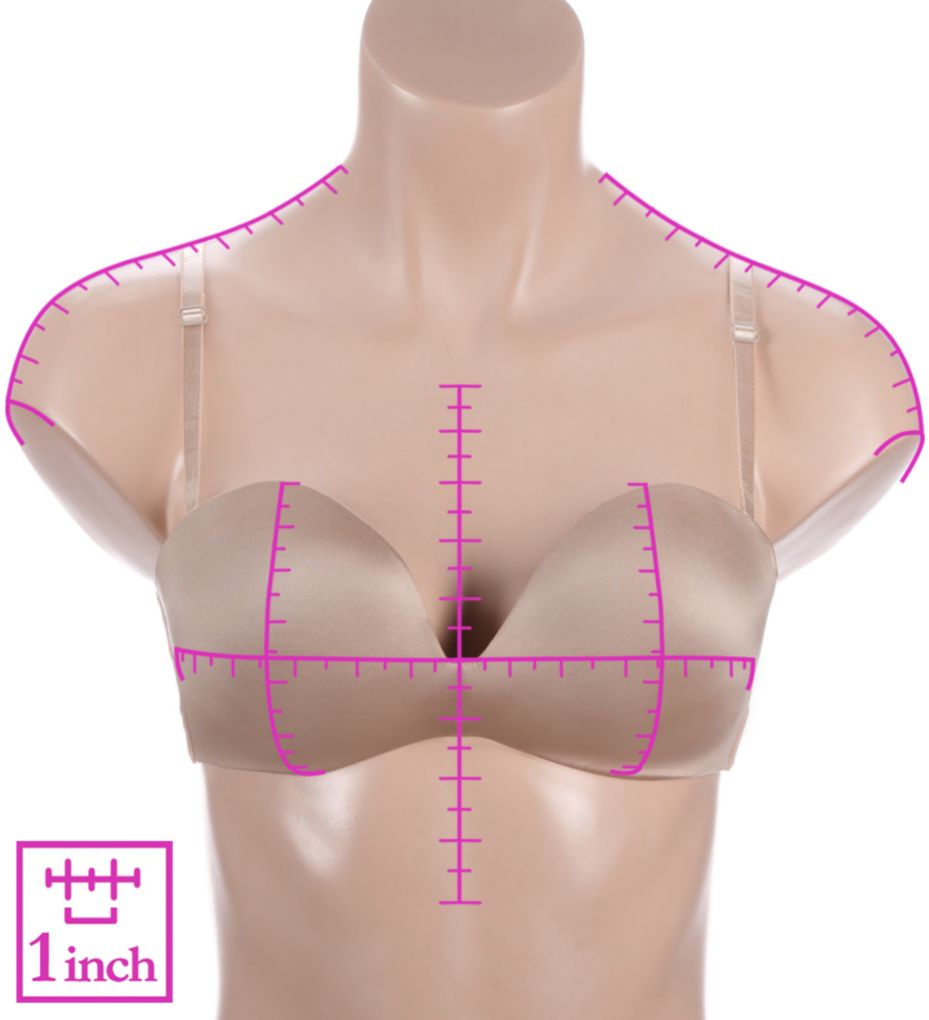 Women's fine lines RL136 Refined Wireless Strapless Convertible Bra (Nude  34D)