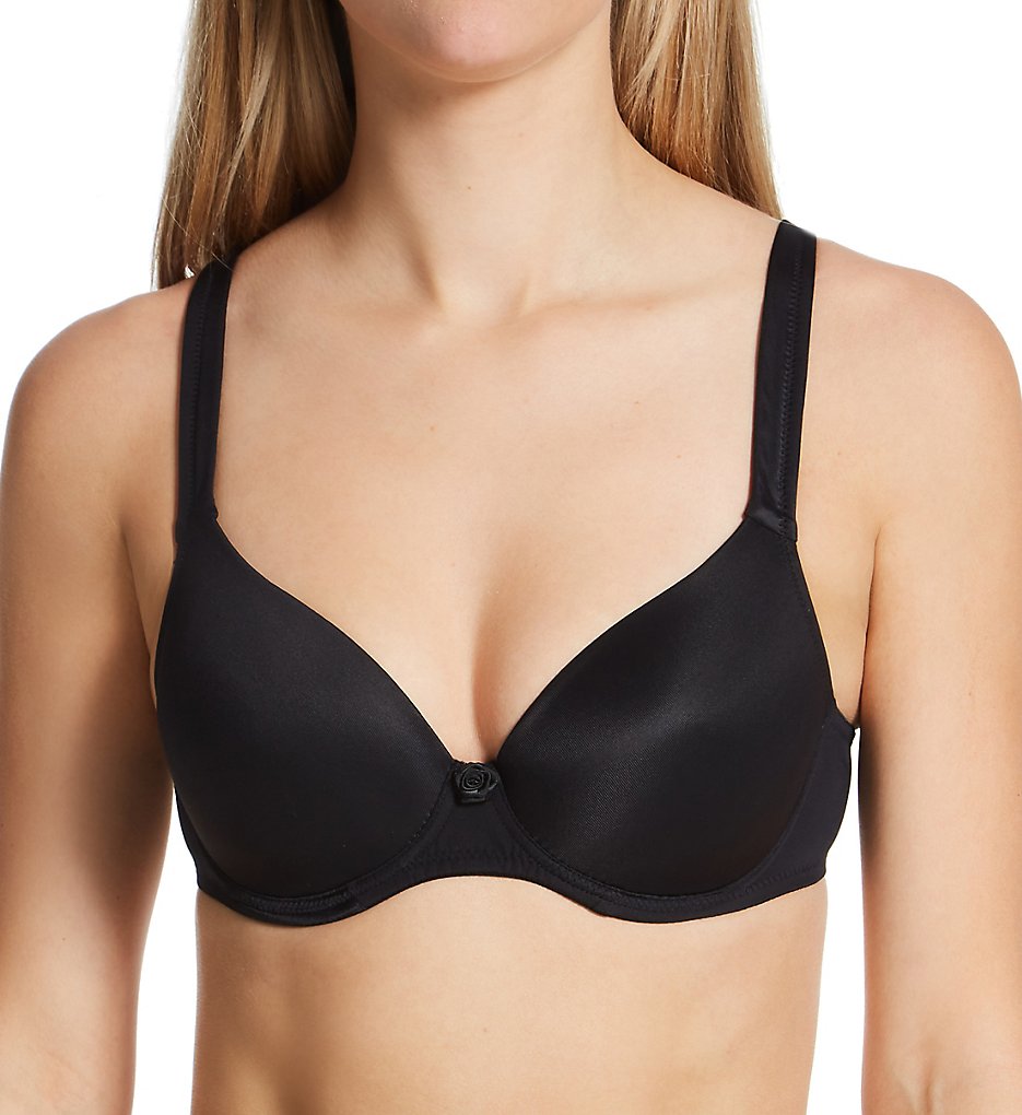 Fit Fully Yours - Fit Fully Yours B1002 Smooth Molded Sweetheart Underwire Bra (Black 36D)