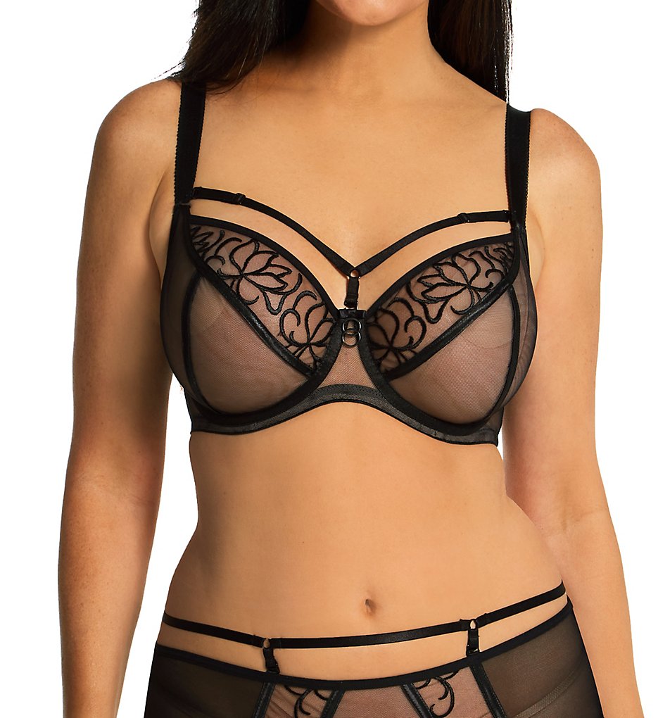 Alexa See-Thru Lace Bra Black 44G by Fit Fully Yours