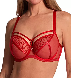 Alexa See-Thru Lace Bra Hot Red 44J