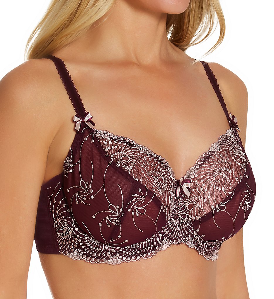 Fit Fully Yours - Fit Fully Yours B2271 Nicole Sheer Lace Bra (Winter Blossom/Lilac 44J)
