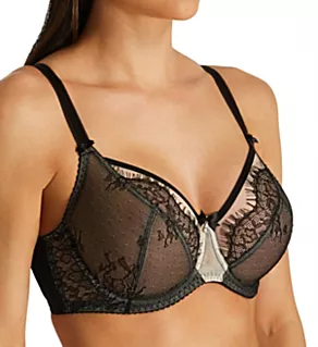 Ava See-Thru Lace Underwire Bra Black 30C