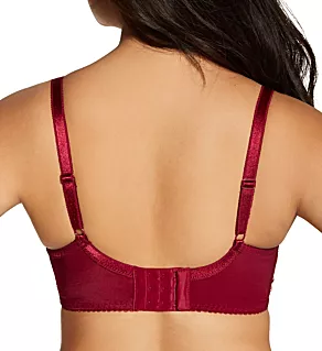 Ava See-Thru Lace Underwire Bra Deep Red 30C
