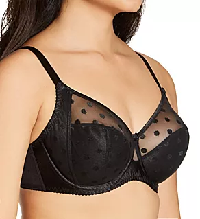 Carmen Polka Dot Lace Multi-Part Bra Black 32D