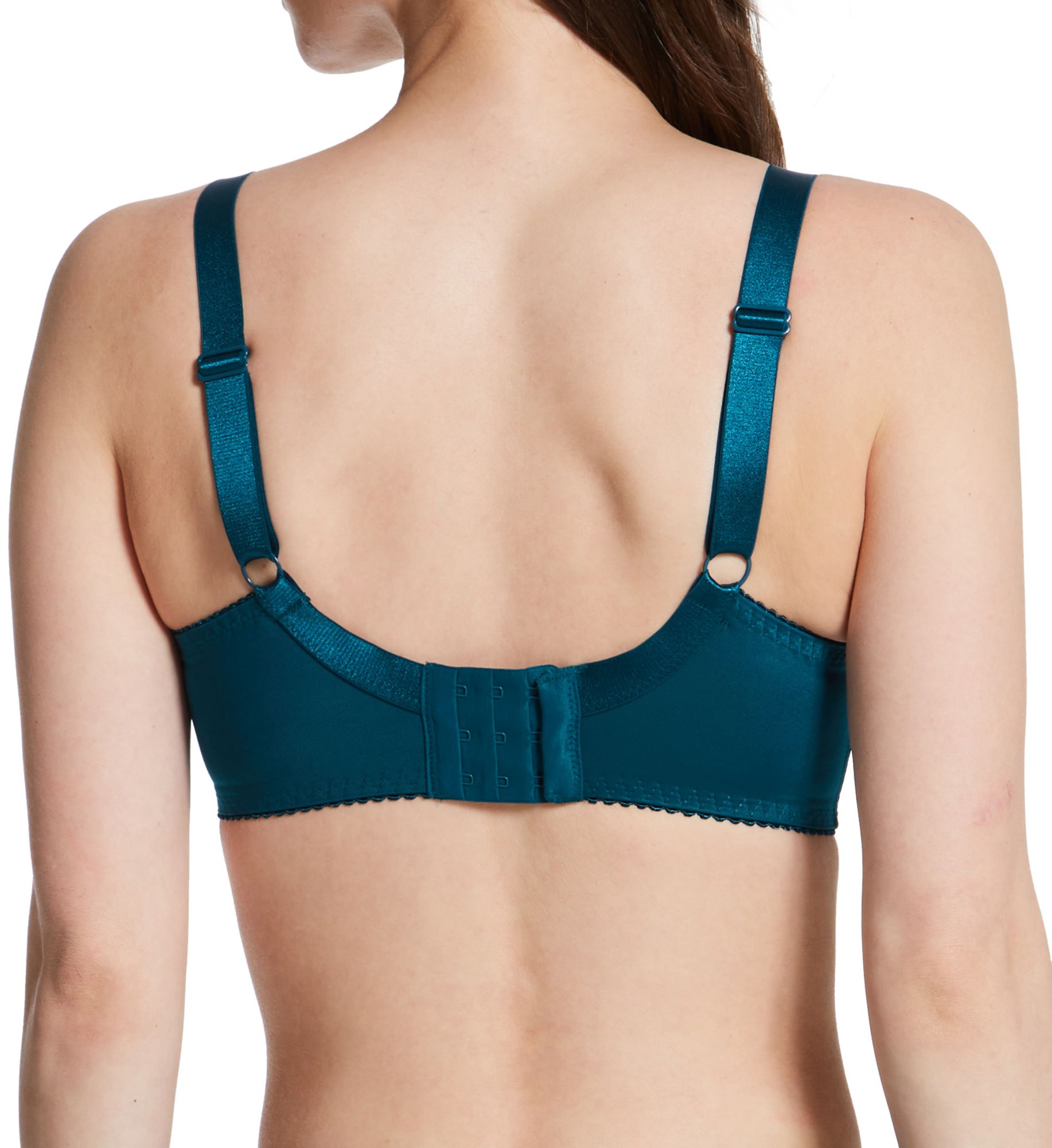 Fit Fully Yours Carmen Polka Dot Lace Multi-Part Bra Blue Coral 38D  - Image 2