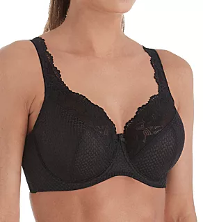Serena Lace Multi-Part Underwire Bra Black 30C