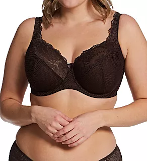 Serena Lace Multi-Part Underwire Bra Chocolate 42C