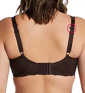 Serena Lace Multi-Part Underwire Bra Chocolate 42C