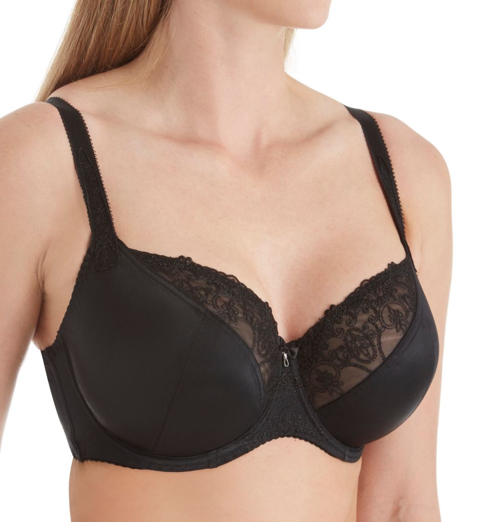 Alexa See-Thru Lace Bra Black 42F by Fit Fully Yours