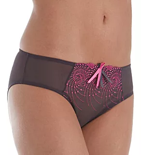 Nicole Bikini Panty Graphite/Fuchsia M