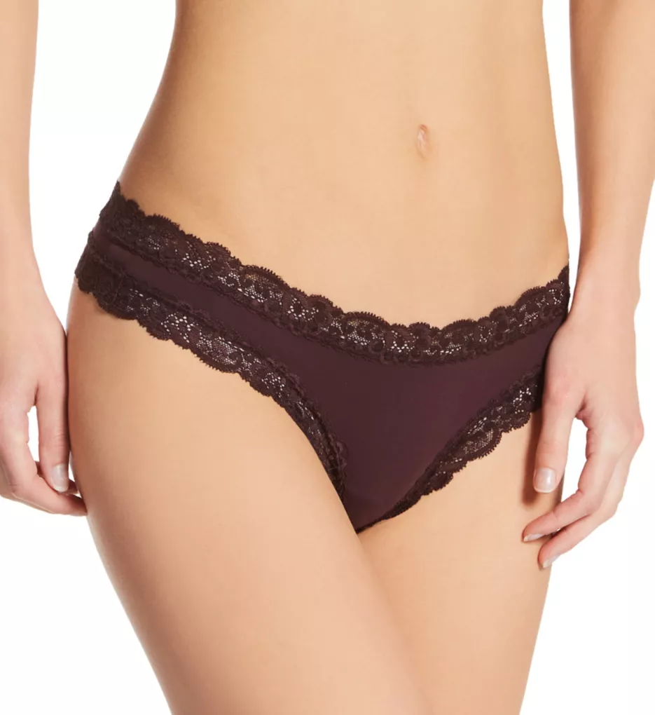 Iconic Lace Thong Cocoa S
