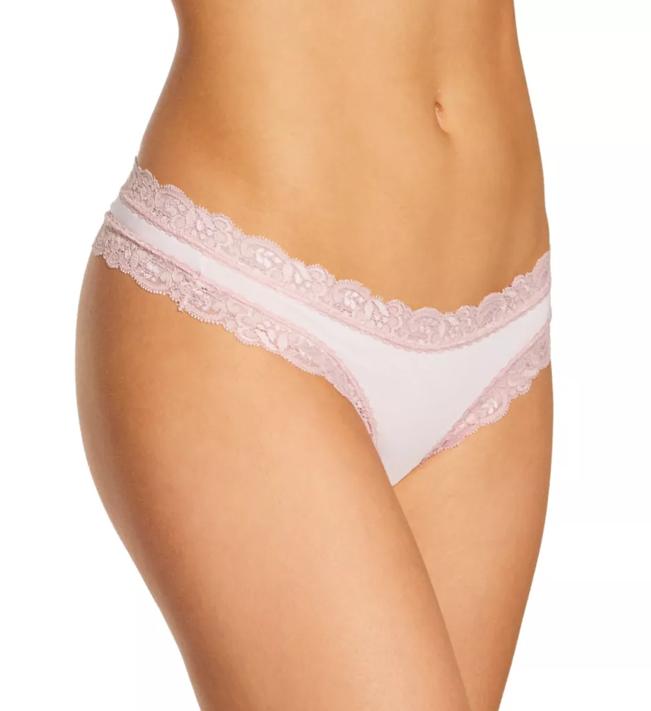 Iconic Lace Thong Peonies/Rosewood M