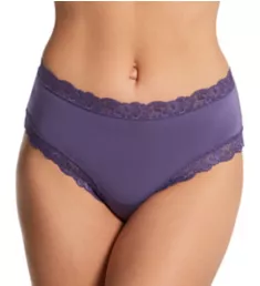 Iconic Lace High Waist Boyshort Panty Lavender Latte S