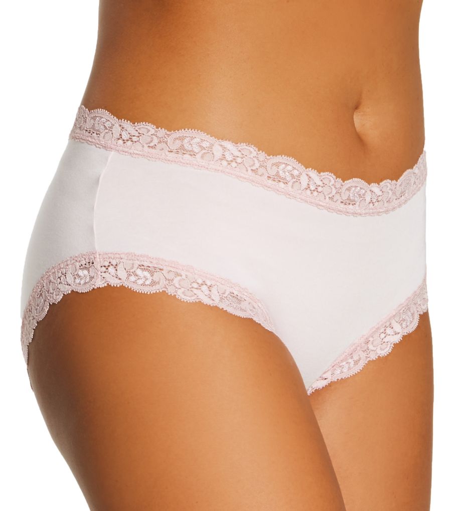 Iconic Lace High Waist Boyshort Panty Peonies/Rosewood XL by Fleur't