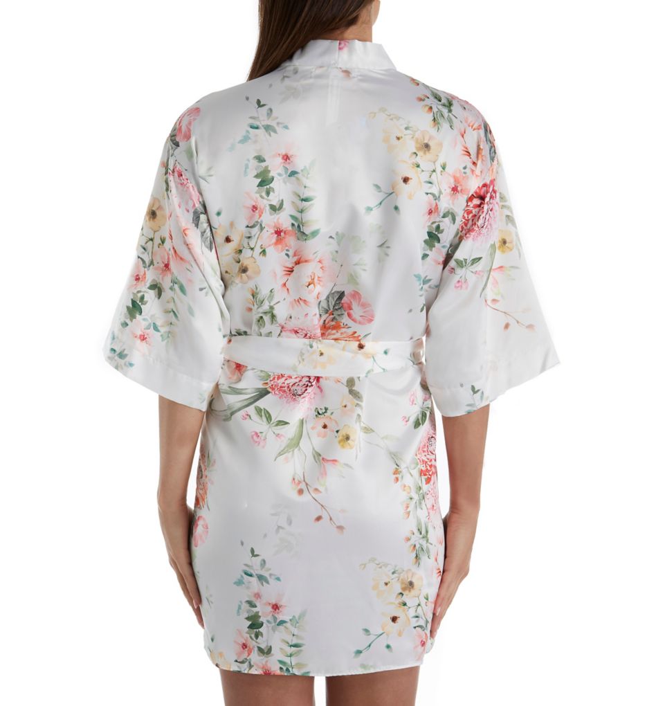 Renata Printed Matte Charmeuse Robe