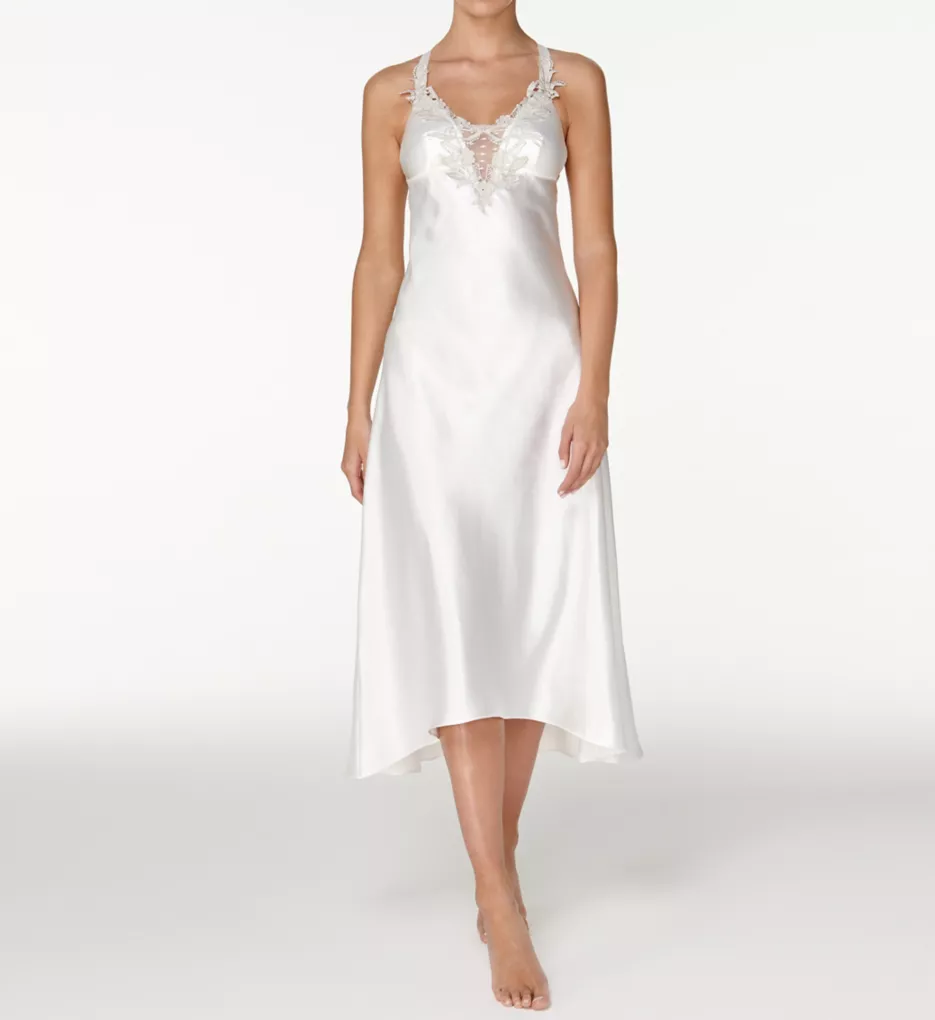 Stella Charmeuse Long Gown With Foam Cup Ivory L