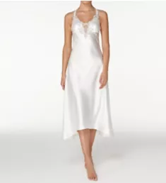 Stella Charmeuse Long Gown With Foam Cup Ivory 2X