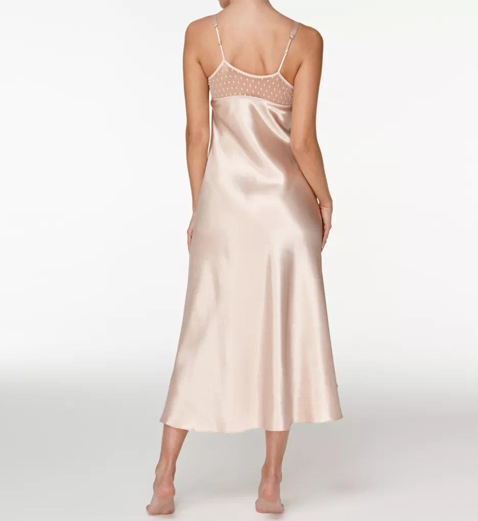 Stella Charmeuse Long Gown With Foam Cup Almond M